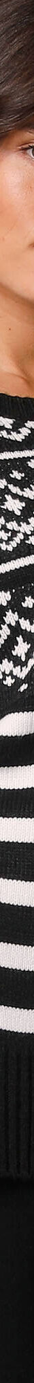 Pull tunique rayé - motif jacquard (noir / blanc) Pull tunique rayé - motif jacquard (noir / blanc)